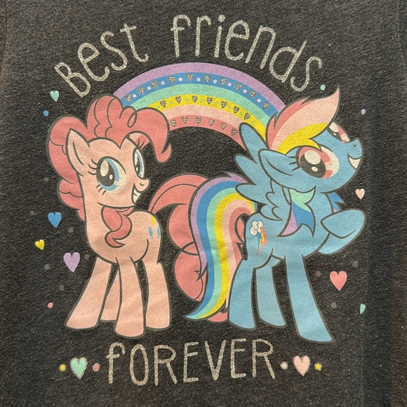 Kids 'Best Friends Forever' Dark Grey T-Shirt Sizes 5 - Picture 2 of 6
